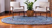 8' x 10' Braided Chindi Oval Rug thumbnail