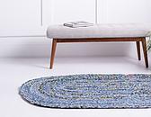 8' x 10' Braided Chindi Oval Rug thumbnail