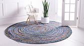 3' 3 x 3' 3 Braided Chindi Round Rug thumbnail