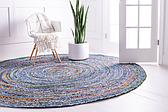 3' 3 x 3' 3 Braided Chindi Round Rug thumbnail