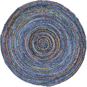 8' x 8' Braided Chindi Round Rug