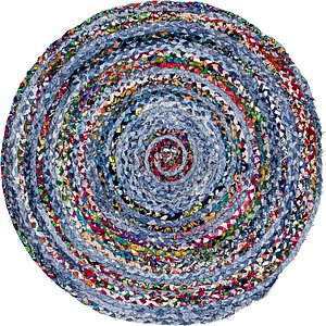 Unique Loom 3' 3 x 3' 3 Braided Chindi Round Rug