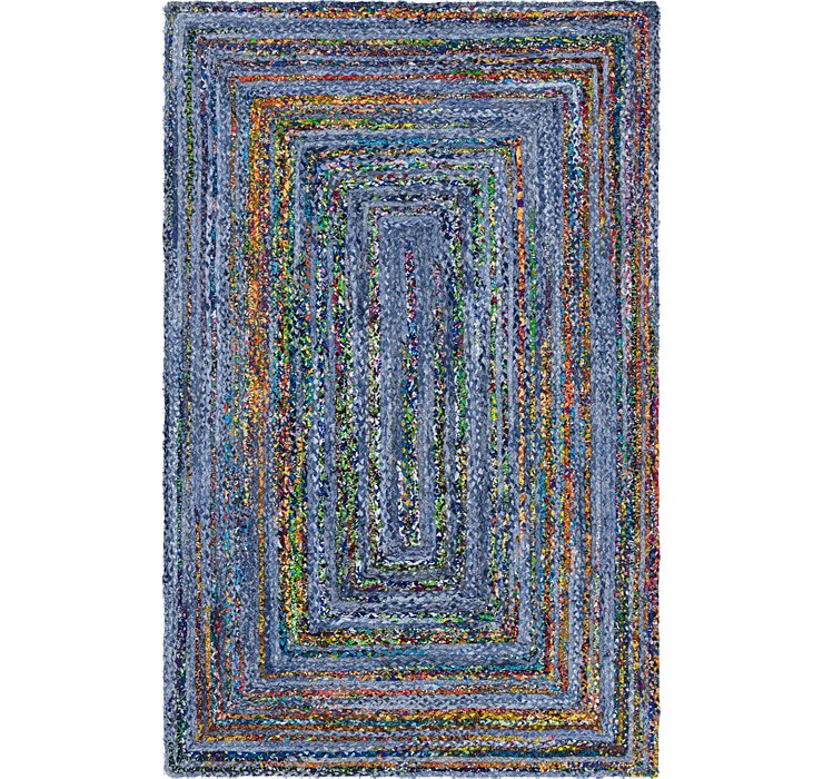 5' x 8' Braided Chindi Rug