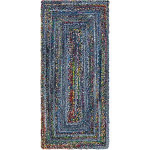 Unique Loom 2' 6 x 6' 1 Braided Chindi Runner Rug