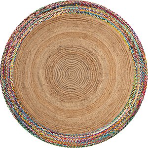 Unique Loom 8' x 8' Braided Jute Round Rug