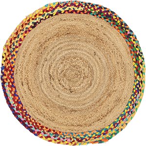Unique Loom 3' 3 x 3' 3 Braided Jute Round Rug