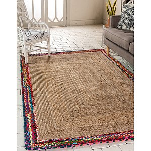 Unique Loom 4' x 6' Braided Jute Rug