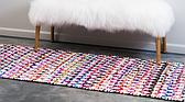 2' 6 x 6' Braided Chindi Runner Rug thumbnail