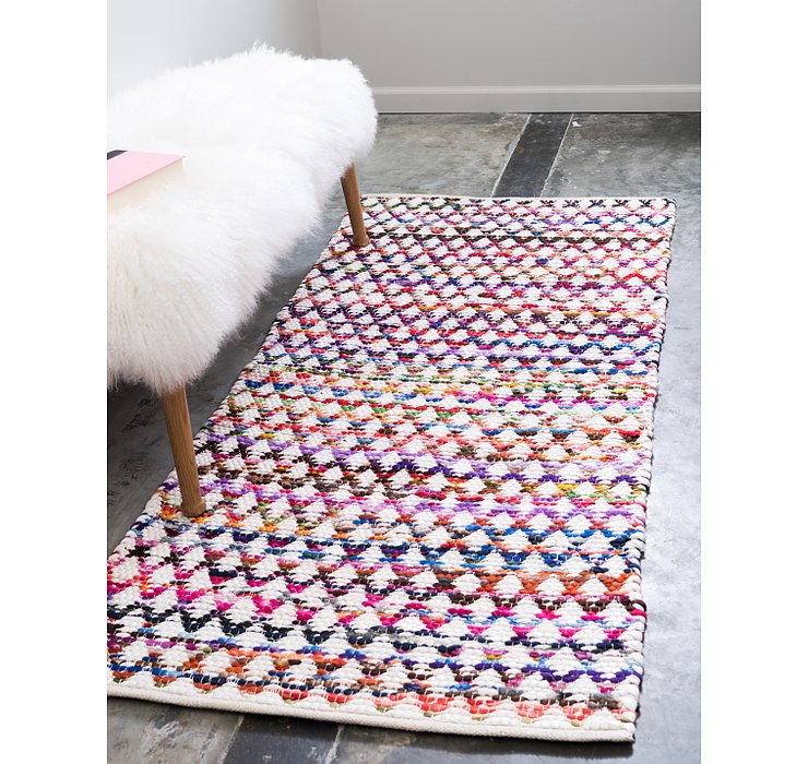 2' 6 x 6' Braided Chindi Runner Rug