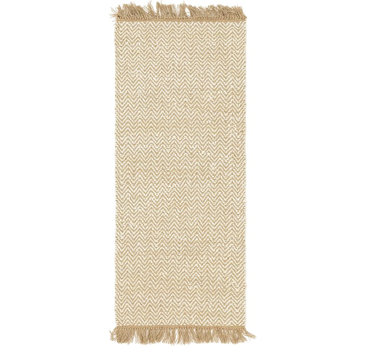 2' 6 x 6' Braided Jute Runner Rug