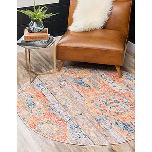 Unique Loom 5' x 5' Basilica Round Rug