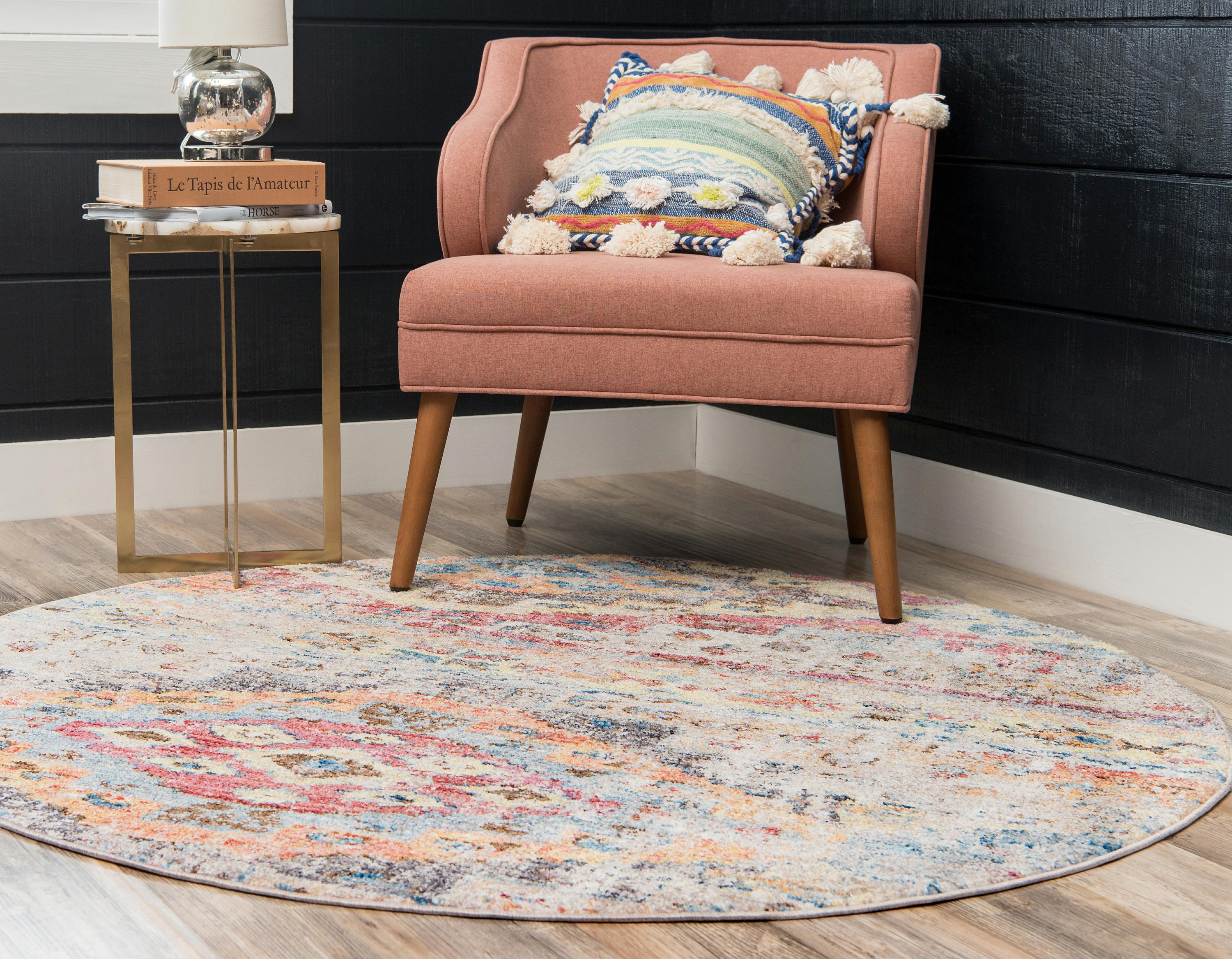 Multicolor 3' 3 x 3' 3 Vega Round Rug