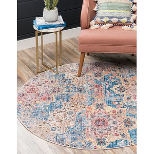 Unique Loom 5' x 5' Basilica Round Rug