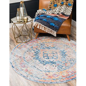Unique Loom 5' x 5' Basilica Round Rug