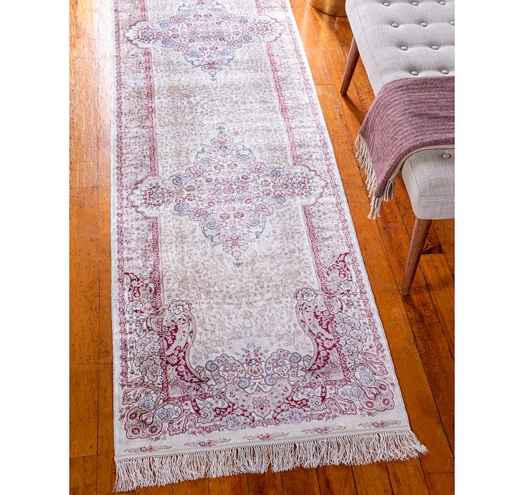 2' 7 x 9' 10 Qom Bamboo Silk Runner ...