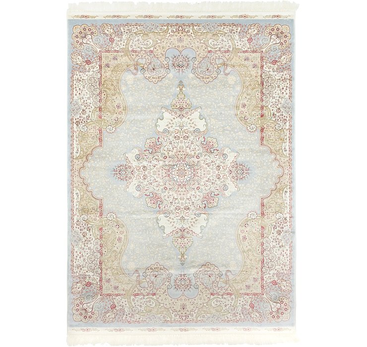 6' 7 x 9' 10 Qom Bamboo Silk Rug