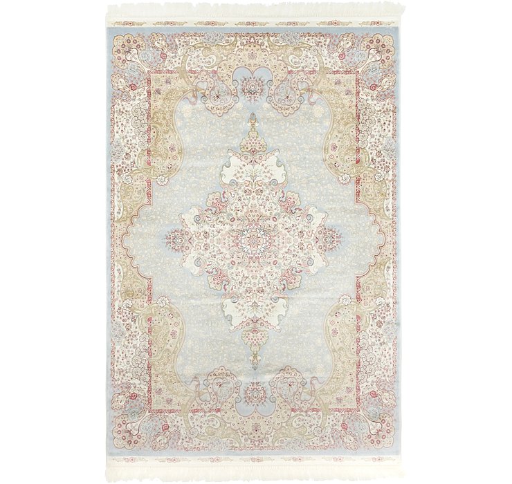 5' x 7' 3 Qom Bamboo Silk Rug
