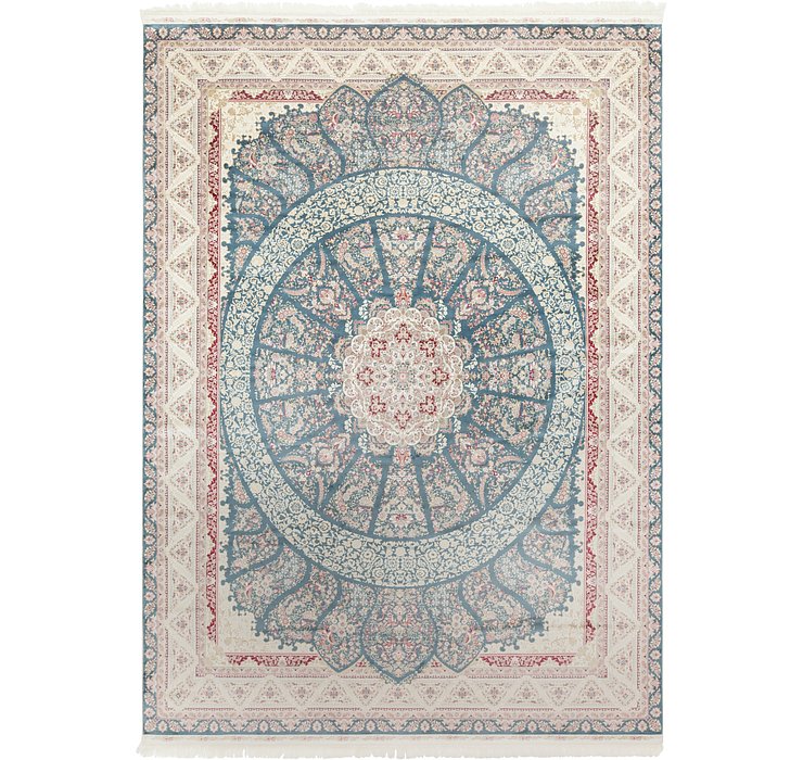 9' 2 x 12' 6 Qom Bamboo Silk Rug