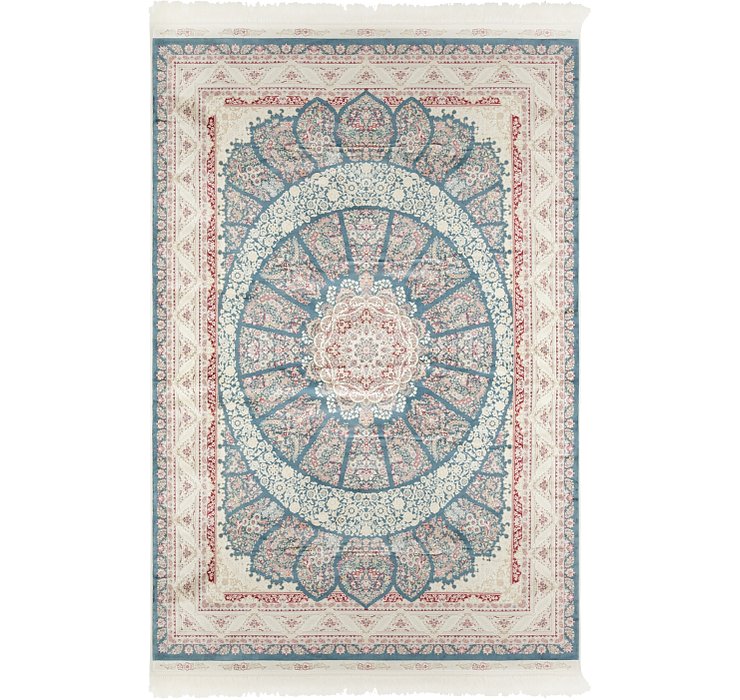 5' x 7' 3 Qom Bamboo Silk Rug