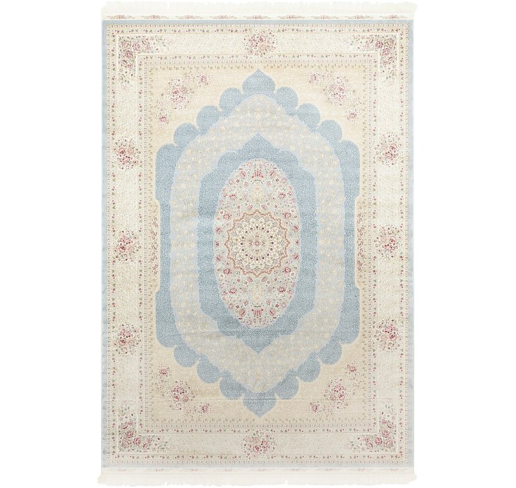 6' 7 x 9' 10 Qom Bamboo Silk Rug