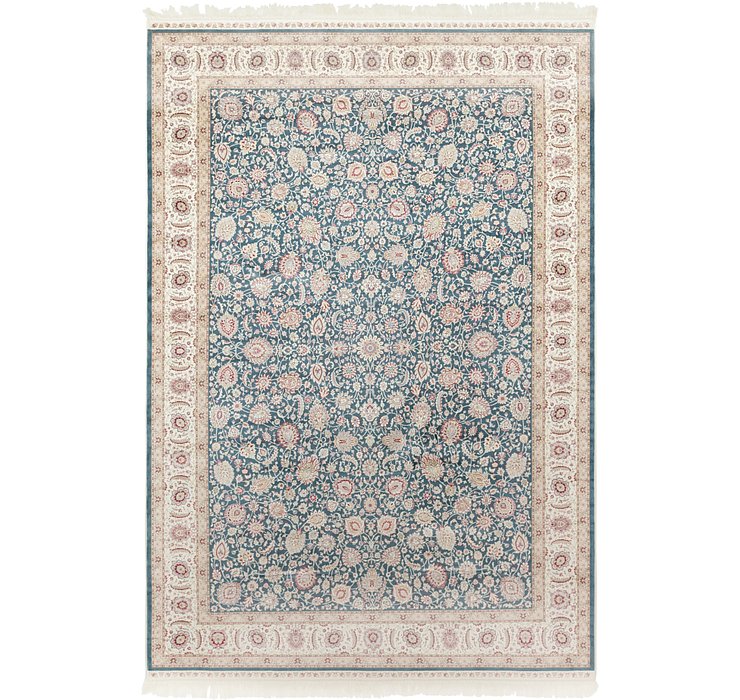 6' 7 x 9' 10 Qom Bamboo Silk Rug