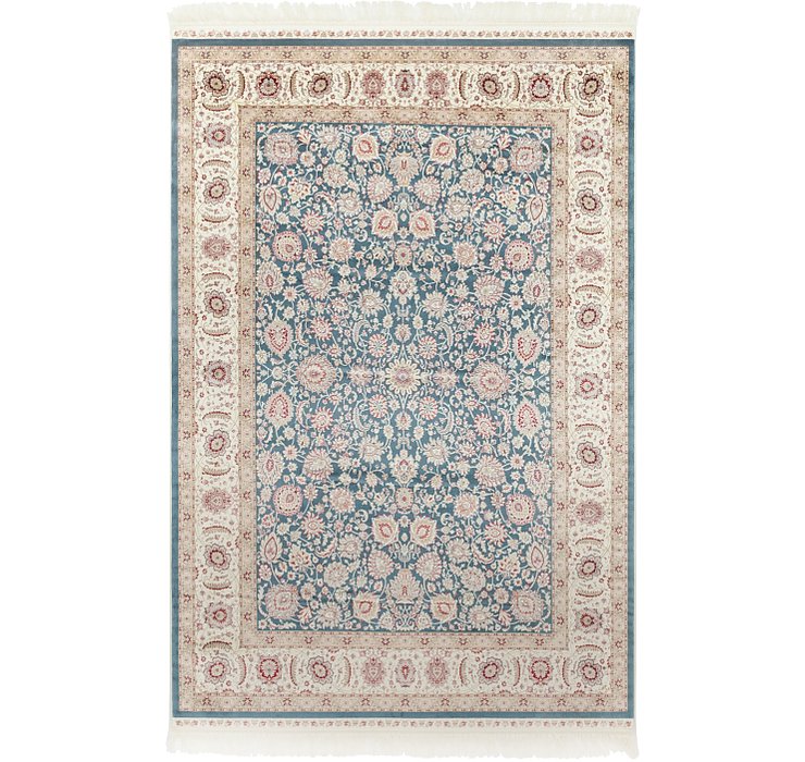 5' x 7' 3 Qom Bamboo Silk Rug