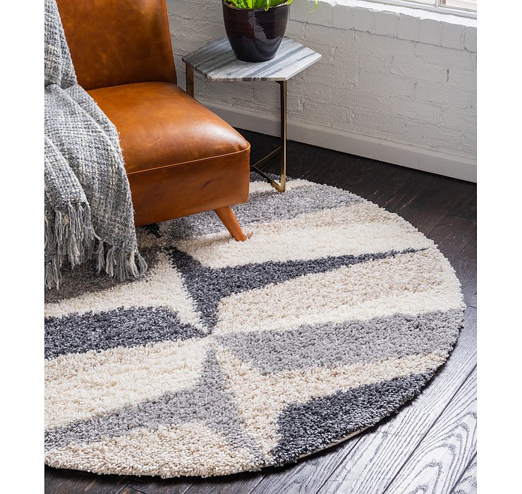 3' 3 x 3' 3 Athena Shag Round Rug