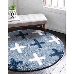 Unique Loom 3' 3 x 3' 3 Lagom Shag Round Rug