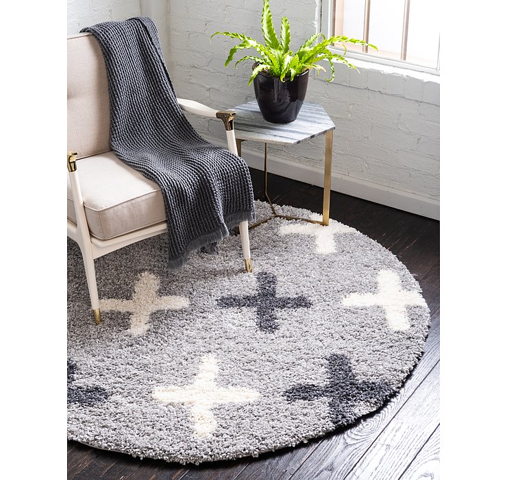 5' x 5' Athena Shag Round Rug