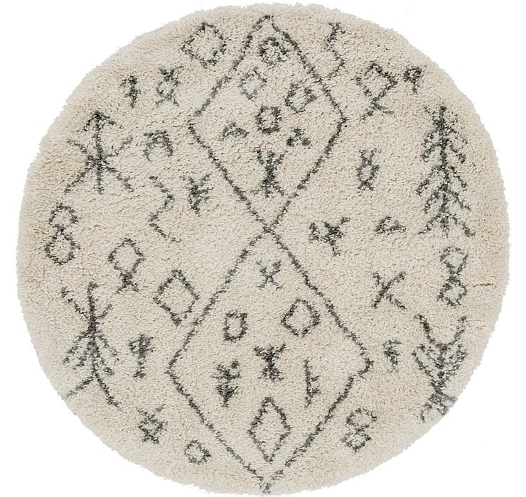 5' x 5' Morroccan Shag Round Rug