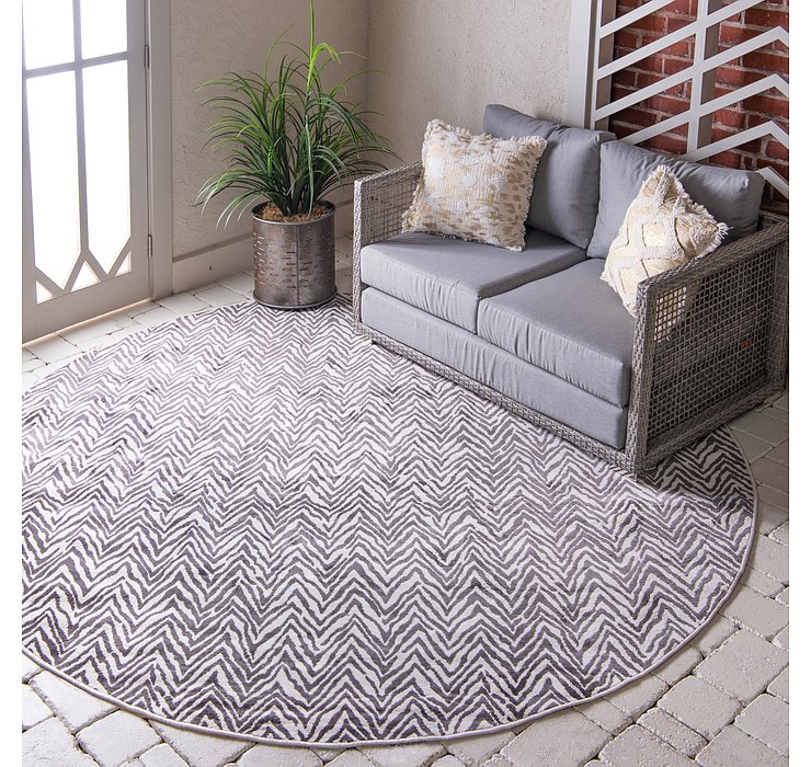 8' x 8' Outdoor Oasis Round Rug
