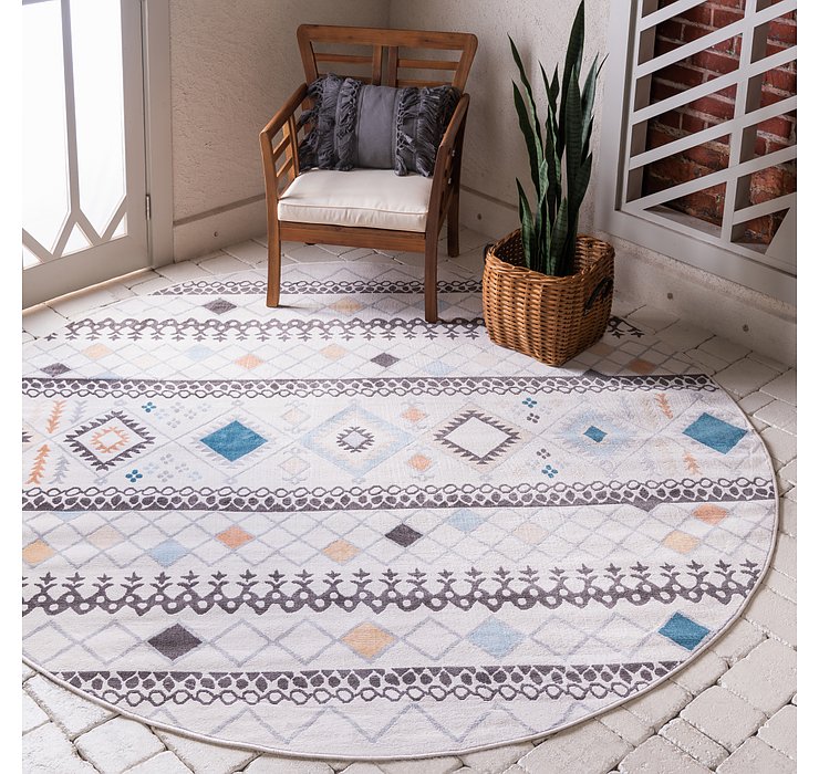 8' x 8' Outdoor Oasis Round Rug