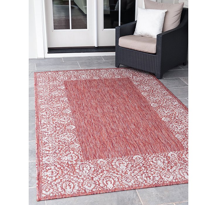 8' x 11' 4 Outdoor Border Rug