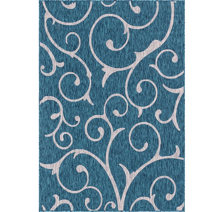 6' x 9' Outdoor Botanical Rug