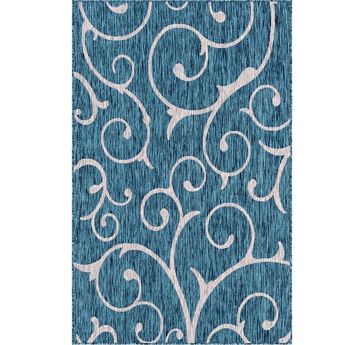 5' x 8' Outdoor Botanical Rug