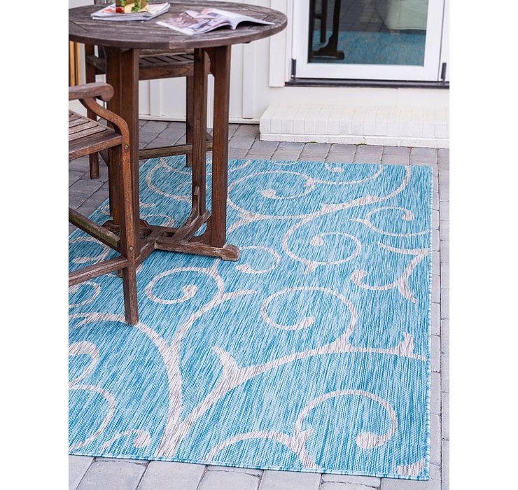 6' x 9' Outdoor Botanical Rug