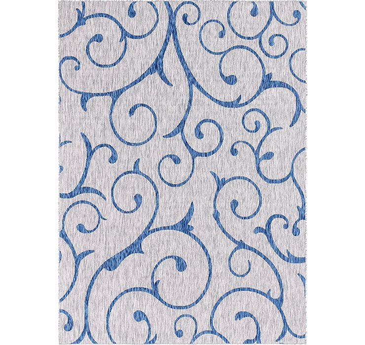 7' x 10' Outdoor Botanical Rug