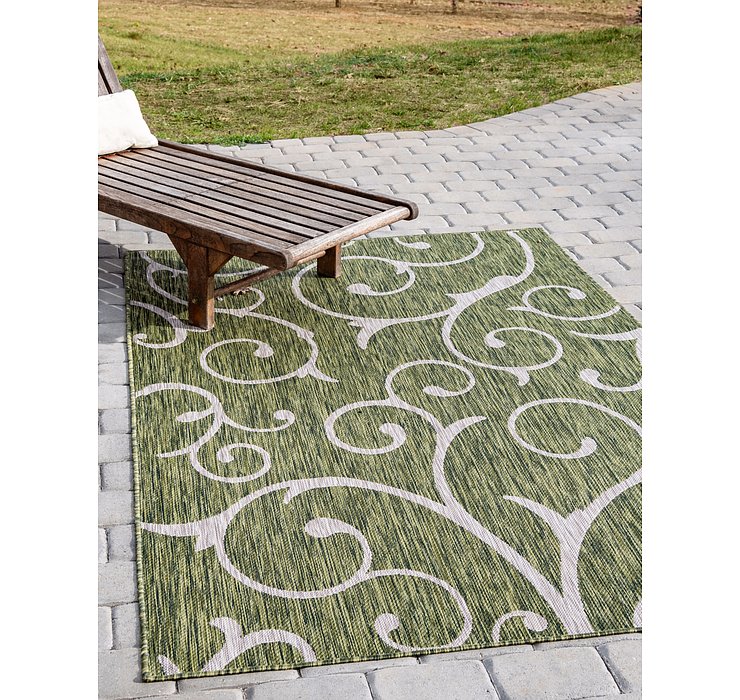 9' x 12' Outdoor Botanical Rug