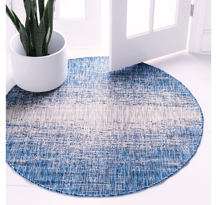 4' x 4' Outdoor Modern Round Rug