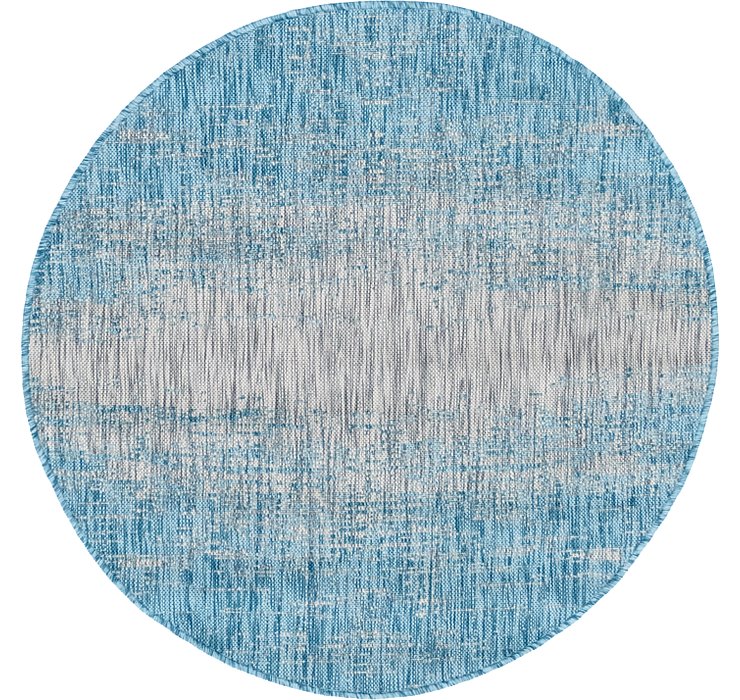 4' x 4' Outdoor Modern Round Rug
