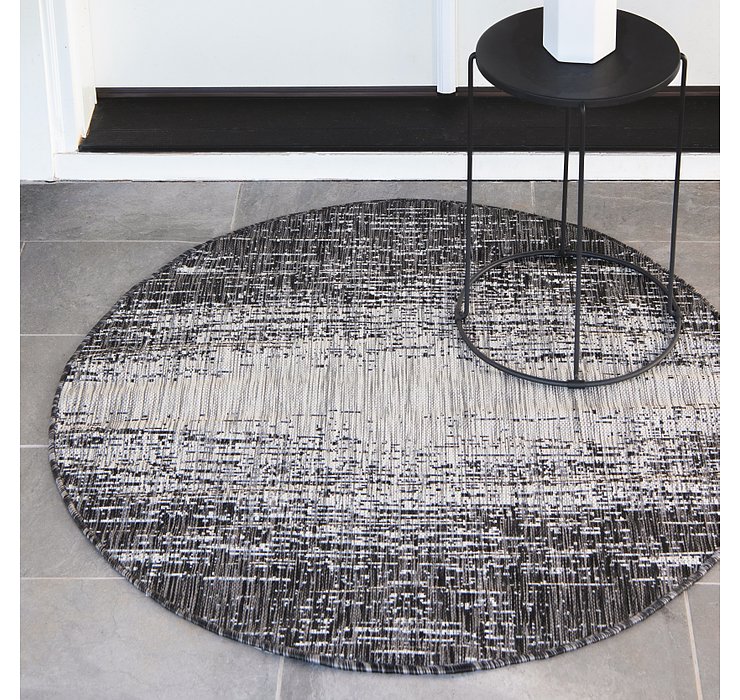 4' x 4' Outdoor Modern Round Rug