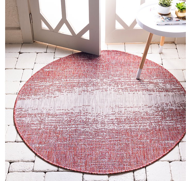 4' x 4' Outdoor Modern Round Rug