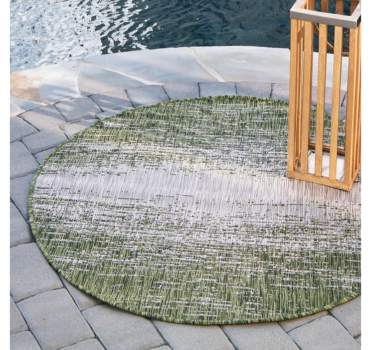 4' x 4' Outdoor Modern Round Rug