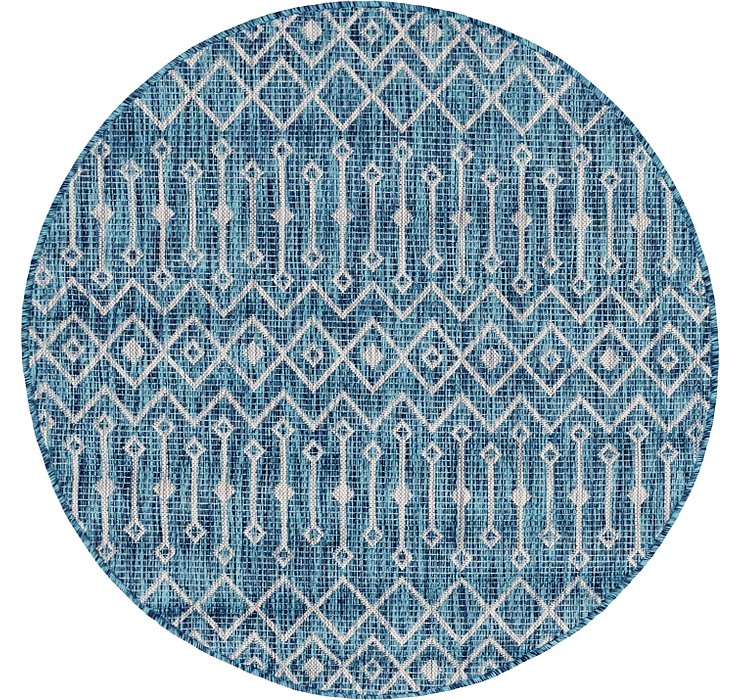 4' x 4' Outdoor Trellis Round Rug