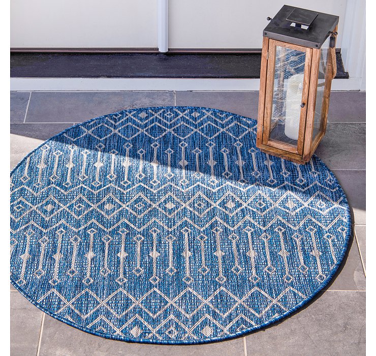 4' x 4' Outdoor Trellis Round Rug