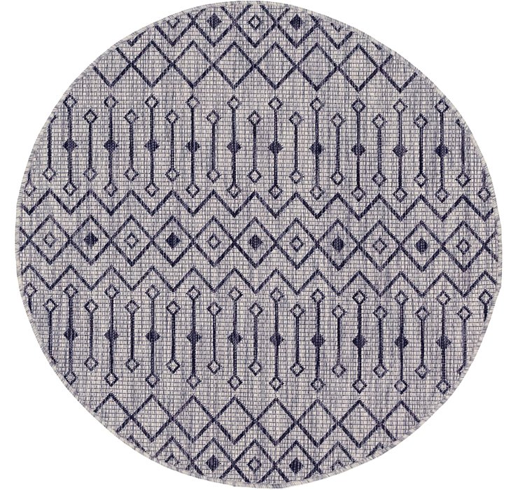 4' x 4' Outdoor Lattice Round Rug