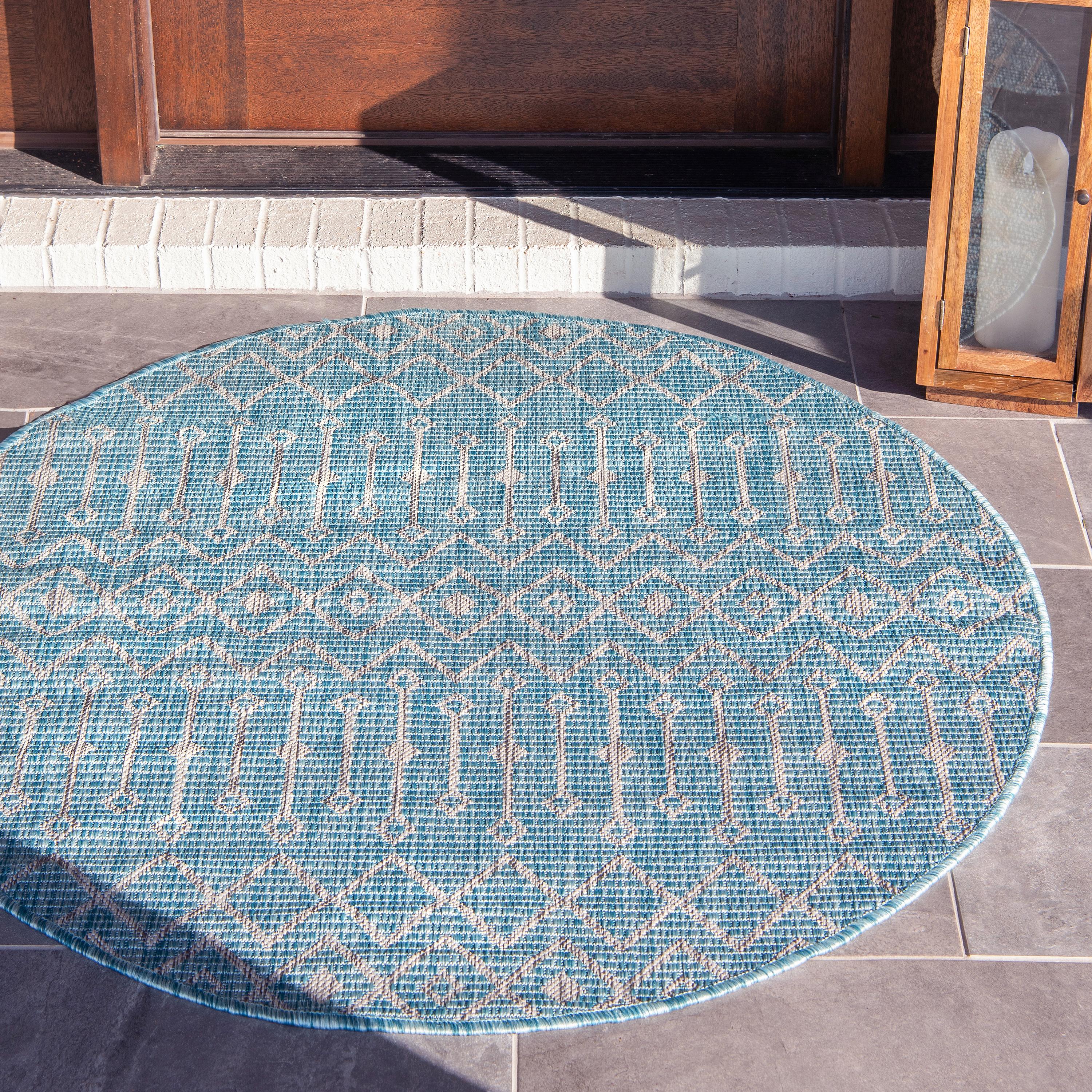 outdoor lattice rug