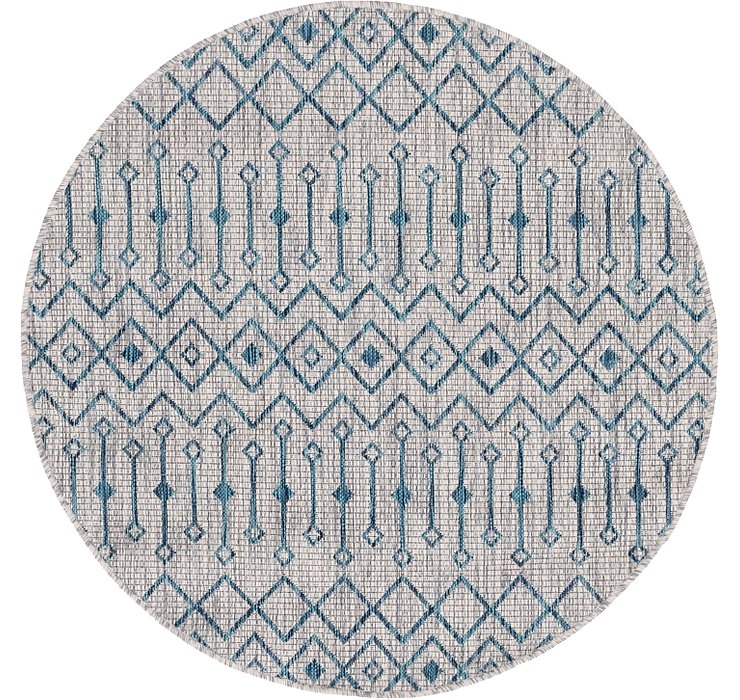 4' x 4' Outdoor Trellis Round Rug