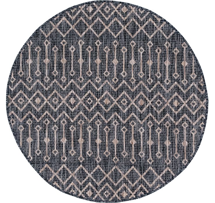 4' x 4' Outdoor Trellis Round Rug