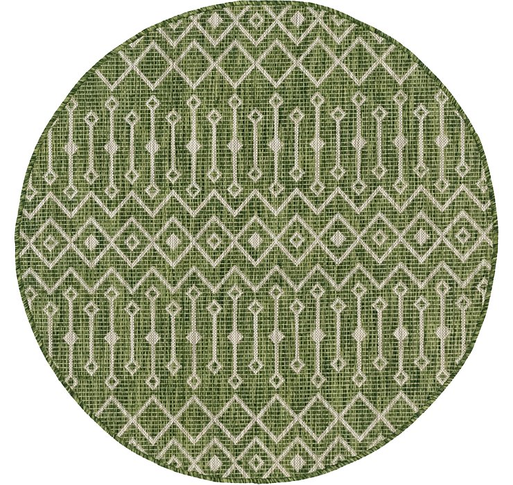 4' x 4' Outdoor Lattice Round Rug
